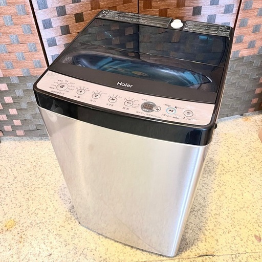 【池上店】高年式　ハイアール　Haier 全自動洗濯機 URBAN CAFE SERIES(アーバンカフェシリーズ) ステンレスブラック JW-XP2C55F-XK [洗濯5.5kg /簡易乾燥(送風機能) /上開き] 検　 JW-XP2C55E　JW-XP2CD55F-XK洗濯機　簡易乾燥機能　JW-XP2CD55F　シルバー　ステンレス　スタイリッシュ　塩系　インダストリアル　男前　クール　2023年製 検　jw-xp2kd55e