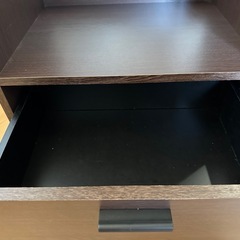 ★タイムセール★アイリスオーヤマ キッチンボード レンジ台 スライド棚 幅50×奥行37×高さ93.8cm ブラウンオーク KBD-500の画像