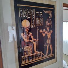 パネル付エジプトの知人からいただいたパピルス古代エジプト