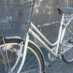 自転車　ママチャリ　三段ギア　シルバー　26インチ　cz parkの画像