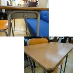 ① 学校の机と椅子セット コクヨ 勉強机 学習机 教室イス 机 オブジェ ノスタルジー 札幌市 西岡店の画像