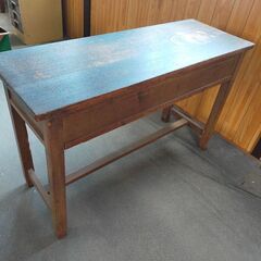木製学校長机①　ヴィンテージ　70年代の画像