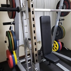 タフスタッフ　スミスマシン　ベンチ　プレート等セットの画像
