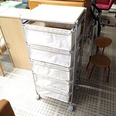 無印良品 キャンバスチェスト キャスター付き 5段 ベージュ 帆...