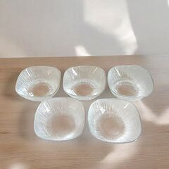 昭和レトロ　ガラスの器　サラダボウル　小鉢　5個セット