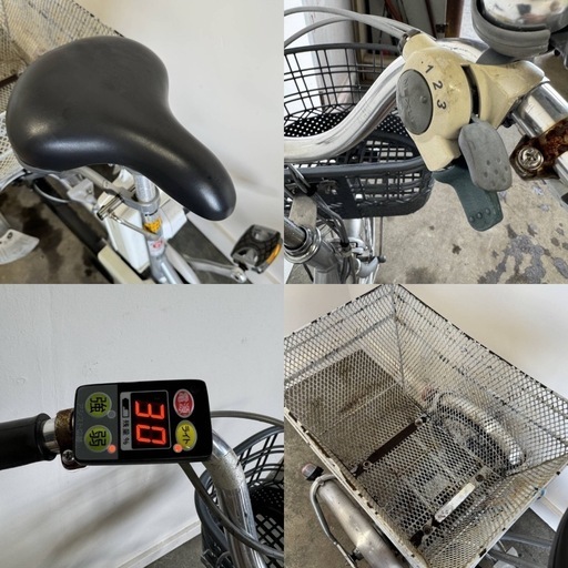 i667(S)★岐阜発　△BRIDGESTONE/Assista/ブリヂストン/電動アシスト三輪自転車/3段変速/バッテリー12.3Ah/防犯有り/現状品　R6.7/5★