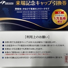 女子 プロ ゴルフ 観戦 チケット 9月７日(土)　３枚 喜瀬CC 入場券 キャップ交換 SONY JLPGA CHAMPIONSHIP の画像