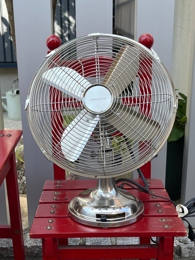 アンティーク　シルバー　扇風機