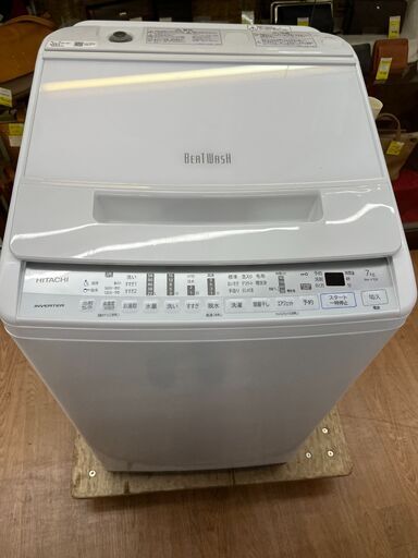 ☆ジモティー割引有☆　S仕/7.0kg洗濯機/ヒタチ/BW-V70F/2020