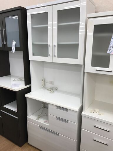 ★ジモティ割あり★ ニトリ 　食器棚　ホワイト　 H201×W80×D42　 クリーニング済み KJ5812