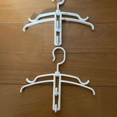 ステンレス製　リング付き洗濯バサミ20個、パーカーハンガー２個の画像