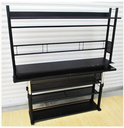 Bauhutte ゲーミングデスク　デスクラック　セット　BHC-1200H　BHS-1200H　昇降テーブル　エクステンションデスク　モニター台　作業台