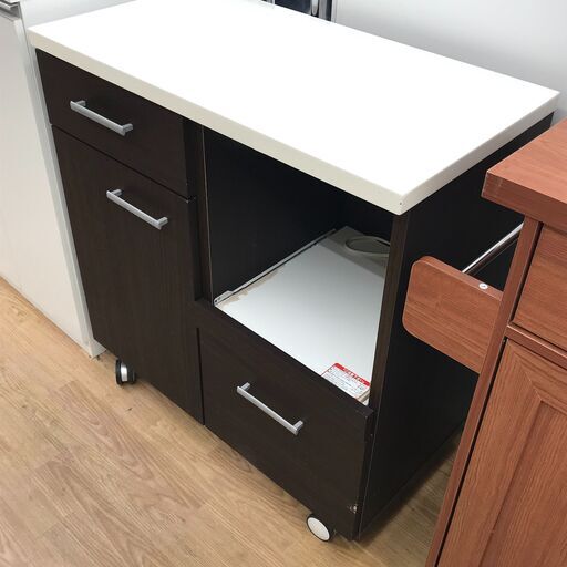 ★ジモティ割あり★ ニトリ キャスター付きレンジ台　 H84×W80×D42　 クリーニング済み KJ5814