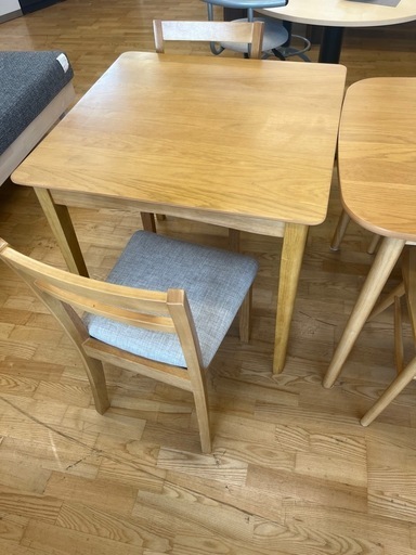 N702★タンスのゲン製★ダイニング３点セット★ダイニングテーブル★幅750mm