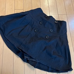 160黒スカート風キュロット