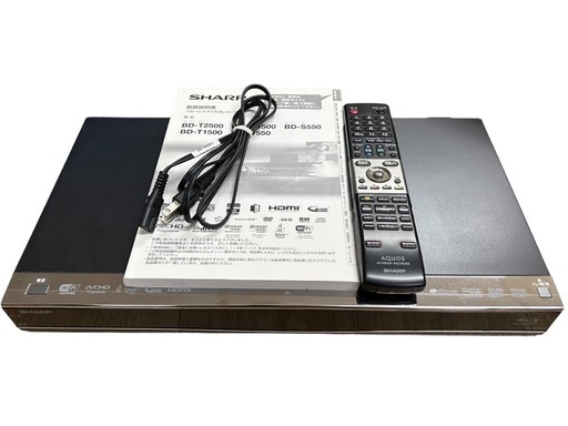 SHARP シャープ BD-W1500 ブルーレイレコーダー ブルーレイディスクレコーダー AQUOSブルーレイ リモコン付き