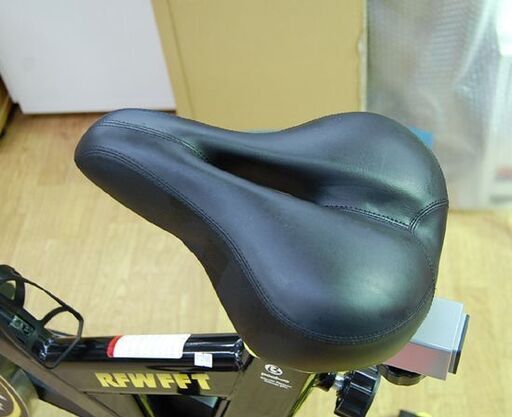 pooboo フィットネスバイク 幅55×奥98×高115～127cm D525DM スピンバイク ブラック×イエロー トレーニング 