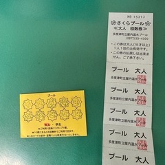 【交渉成立】屋内温水プールの回数券