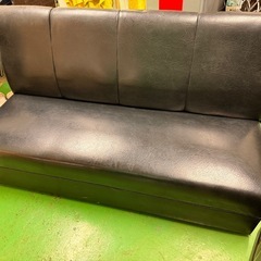 無料 美品 3名掛け 黒ソファー 