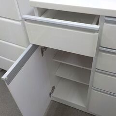 ミドルレンジボード 白エナメル キッチンカウンター 幅120㎝  収納たっぷり♪ キッチンボード 白　西岡店 ミドルレンジボード 白エナメル キッチンカウンター 幅120