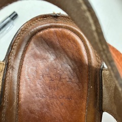 ☆値下げ☆K2408-071 SAYA ウエッジソールサンダル ブラウン レザー サイズ表記なし キズ汚れ有りの画像