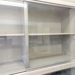 【値下げ】大型全面ガラス戸2段ロッカー