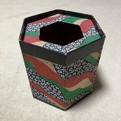 千代紙　ダストボックス　ゴミ入れ　昭和レトロ