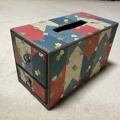 千代紙　ティッシュボックス箪笥　昭和レトロ
