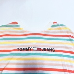 TOMMY JEANS トミージーンズ マルチカラーボーダーTeeの画像