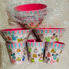 ディズニーランド ミニー お菓子柄 ボウル&コッ プ セット ディズニーランド ミニー お菓子柄 ボウル・コップ・プレート セット