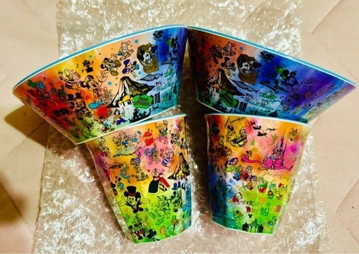 ディズニーランド　パーク柄　ボウル・コップ・プレート　セット