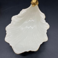 NARUMI ボーンチャイナ Giftgallery 葉型皿 金彩の画像