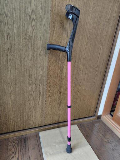 【美品】ドイツ製　杖　1本　ピンク　エルゴグリフクラッチ（オープンカフ）　女性向け