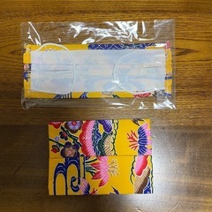 ハンドメイド　琉球風マスク　携帯ティッシュ入れの画像