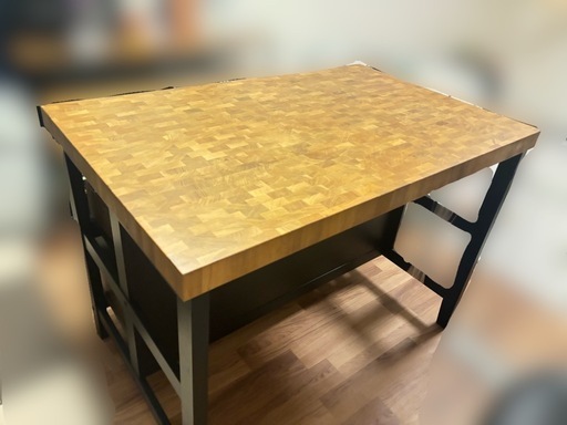 【IKEA】VADHOLMA 　カウンターテーブル兼収納棚