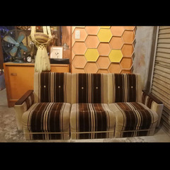 ビンテージ モケット ストライプ 3pソファ ミッドセンチュリー