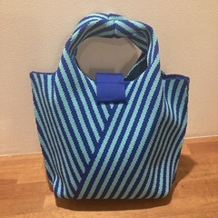 ストライプニットトートバッグの画像
