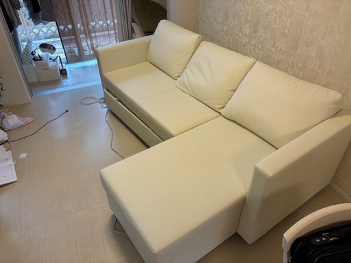 【取引決定】NITORI ニトリ カウチソファーベッド ノアーク ホワイト