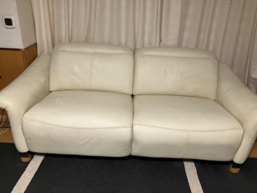 電動リクライニングソファ アイボリー
