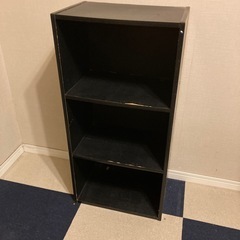 カラーボックス 黒色３段