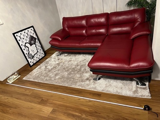 【受け渡し相手確定しました】
大幅値下します！早い者勝ち！レザーコーナーソファ