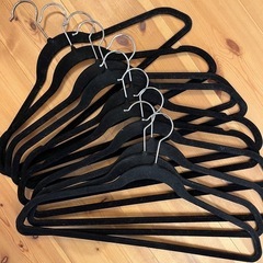 布製ハンガー（黒色）28本の画像