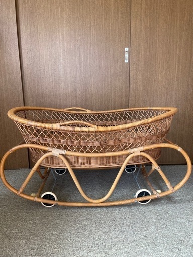 ヨーラン クーファン ゆりかご 良い ベビーベッド ラタン家具 籐家具