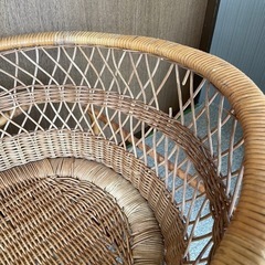 ヨーラン クーファン ゆりかご ベビーベッド ラタン家具 籐家具の画像