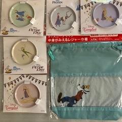 ディズニーデザイン缶コースターと巾着
