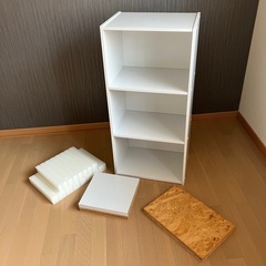 カラーボックス 3段 ホワイト 幅41.5cm×奥行29cm×高...
