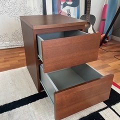 IKEA MALM チェスト　引き出し2段の画像