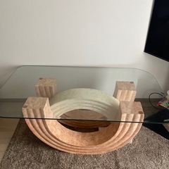 ※譲ります。大理石風ローテーブル）