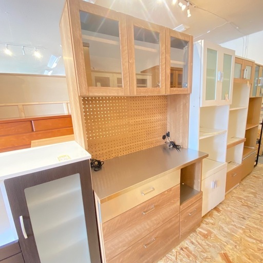 キッチンボード　コンセント3口  食器棚 レンジボード キッチン収納