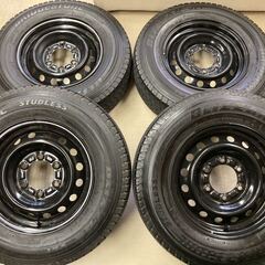 ハイエース純正スチール 中古スタッドレスセット◆6J 15インチ...